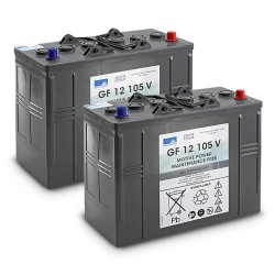 Battery kit Gel 2x 12V/105Ah, 24 V, 105 Ah, χωρίς ανάγκη για συντήρηση