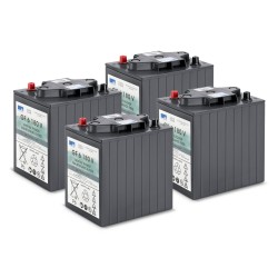 Battery kit Gel 4x 6V/180Ah, 24 V, 180 Ah, χωρίς ανάγκη για συντήρηση
