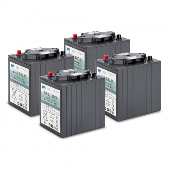 Battery kit Gel 4x 6V/180Ah, 24 V, 180 Ah, χωρίς ανάγκη για συντήρηση