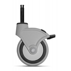Wheel rotatable with brake